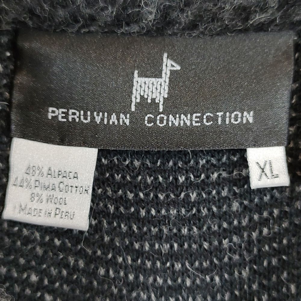Peruvian Connection Button Down Sweater Jacket Al… - image 2